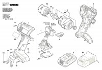 Bosch 3 601 JA9 100 Gdr 18-Li Impact Wrench 18 V / Eu Spare Parts